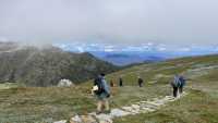 Descending from Australia's highest mainland peak can be cold even in summer