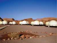 Dome tents in the Wadi Rum |  Sue Badyari